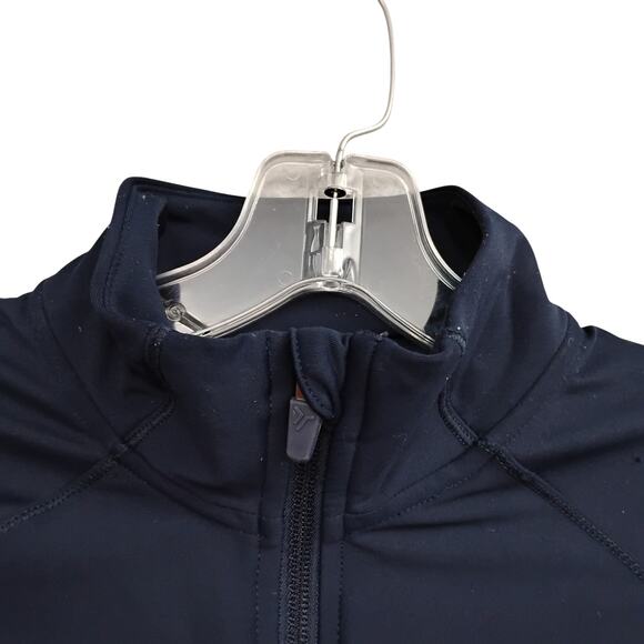 Old Navy Active Powersoft Sweatshirt Full Zip Small Navy GoDry Mock Neck Pockers - Picture 8 of 16